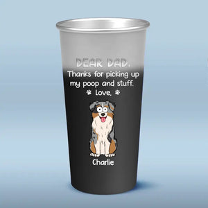 Cher papa, tu es génial ! Tasse personnalisée en aluminium changeant de couleur pour chien - Cadeau pour les propriétaires d'animaux et les amoureux des animaux