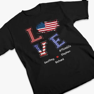 La maison est là où maman est - T-shirt unisexe personnalisé pour la famille, sweat à capuche, sweat-shirt - 4 juillet, cadeau pour maman, grand-mère