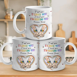 Soyez l'arc-en-ciel dans le nuage de quelqu'un d'autre - Tasse personnalisée à effet gonflé 3D pour couple - Cadeau pour mari et femme, anniversaire, LGBTQ+