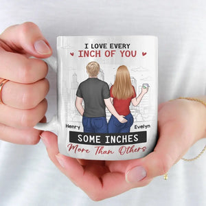 J'aime toujours chaque centimètre de toi - Tasse personnalisée pour couple - Cadeau pour mari et femme, anniversaire