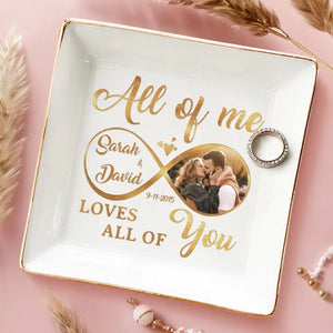 Photo personnalisée « Tout de moi, tout de toi » - Plat à bijoux personnalisé pour couple - Cadeau pour mari et femme, anniversaire