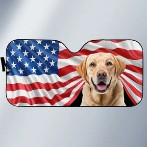 Photo personnalisée « La route du cœur est pavée d'empreintes de pattes » - Pare-soleil de pare-brise de voiture personnalisé pour chien et chat, protection de fenêtre de voiture - Cadeau pour propriétaires d'animaux et amoureux des animaux