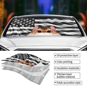 Le meilleur Pawtner de voyage a quatre pattes et un derrière moelleux - Pare-soleil personnalisé pour pare-brise de voiture, protection de fenêtre de voiture - Cadeau pour propriétaires d'animaux et amoureux des animaux