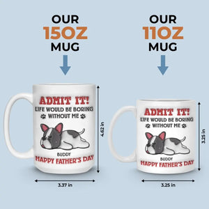 Bravo au meilleur papa chien du monde ! Mug personnalisé avec effet gonflable 3D, imprimé chien ! Cadeau pour les propriétaires et les amoureux des animaux.