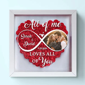 Photo personnalisée : Aimer, c'est brûler, c'est être en feu - Boîte à fleurs personnalisée pour couple - Cadeau pour mari et femme, anniversaire