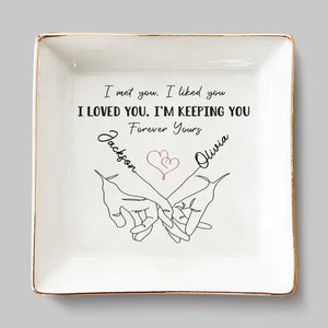 L'amour est un mystère sans fin - Plat à bijoux personnalisé pour couple - Cadeau pour mari et femme, anniversaire