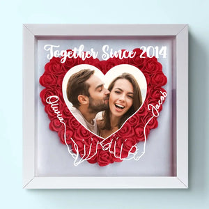 Photo personnalisée que nous ne pouvons apprendre à aimer qu'en aimant - Boîte à fleurs personnalisée pour couple - Cadeau pour mari et femme, anniversaire