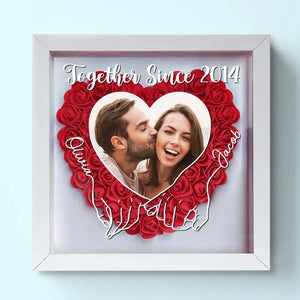 Photo personnalisée que nous ne pouvons apprendre à aimer qu'en aimant - Boîte à fleurs personnalisée pour couple - Cadeau pour mari et femme, anniversaire