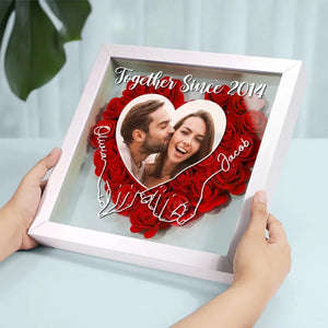 Photo personnalisée que nous ne pouvons apprendre à aimer qu'en aimant - Boîte à fleurs personnalisée pour couple - Cadeau pour mari et femme, anniversaire