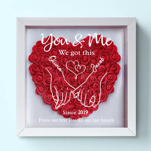 Jamais au-dessus de toi, jamais en dessous. Toujours à tes côtés ! Boîte à fleurs personnalisée pour couple - Cadeau pour mari et femme, anniversaire de mariage