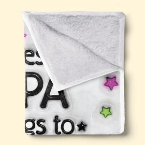Ce papa génial m'appartient - Couverture familiale personnalisée à effet gonflé 3D - Cadeau pour la fête des pères, papa, grand-père