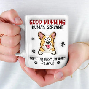 La vie est meilleure avec un ami à quatre pattes ! Mug personnalisé avec effet gonflé en 3D pour chien et chat ! Cadeau pour les propriétaires et les amoureux des animaux.