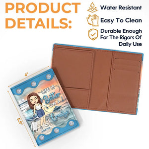C'est le voyage qui compte, pas l'arrivée - Étui de passeport personnalisé, porte-passeport - Cadeau de vacances, cadeau pour les amateurs de voyages d'aventure