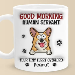 La vie est meilleure avec un ami à quatre pattes ! Mug personnalisé avec effet gonflé en 3D pour chien et chat ! Cadeau pour les propriétaires et les amoureux des animaux.