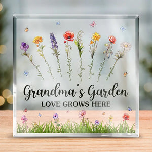 Vous et les roses êtes très semblables - Plaque acrylique carrée personnalisée pour la famille - Cadeau pour maman, grand-mère