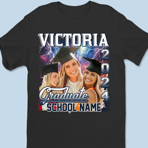 Photo personnalisée : il est temps de commencer un nouveau rêve ! T-shirt, sweat à capuche et sweat-shirt unisexe personnalisé pour la famille ; cadeau de fin d'études pour les membres de la famille, les frères et sœurs.