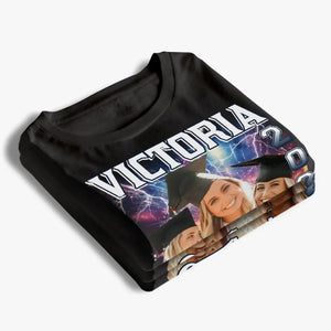 Photo personnalisée : il est temps de commencer un nouveau rêve ! T-shirt, sweat à capuche et sweat-shirt unisexe personnalisé pour la famille ; cadeau de fin d'études pour les membres de la famille, les frères et sœurs.