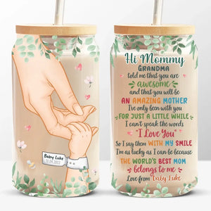 Vous faites mieux que vous ne le pensez - Tasse en verre personnalisée pour la famille, tasse à café glacé - Cadeau pour la fête des mères, baby shower, première maman