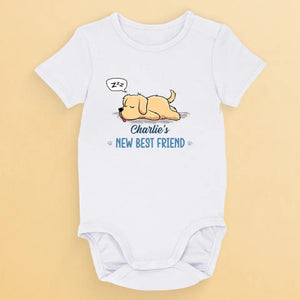 Nous serons les meilleurs amis pour toujours - Body bébé personnalisé avec chien - Cadeau de fête prénatale, cadeau pour les propriétaires d'animaux, les amoureux des animaux