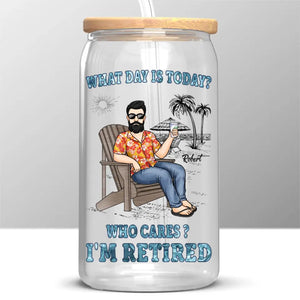 Une personne heureuse le lundi - Tasse en verre personnalisée, tasse à café glacé - Appréciation, cadeau de retraite pour collègues, amis de travail, collègues
