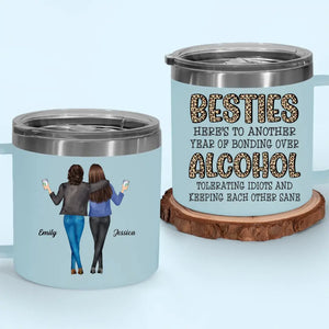 Voici une autre année de liens - Gobelet personnalisé en acier inoxydable de 14 oz avec poignée pour meilleure amie - Cadeau pour meilleures amies, meilleures amies, sœurs