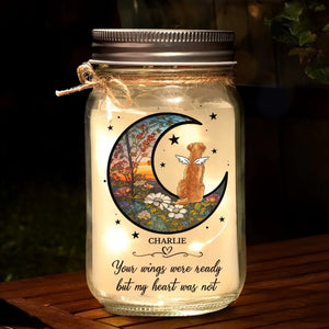 Certains anges choisissent la fourrure plutôt que les ailes - Lampe commémorative personnalisée en pot Mason - Cadeau de condoléances pour les propriétaires et les amoureux des animaux