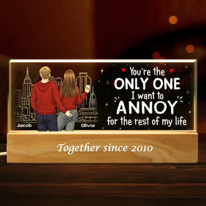 L'amour est tout ce dont vous avez besoin - Veilleuse LED 3D personnalisée en acrylique avec lettres - Cadeau pour mari et femme, anniversaire