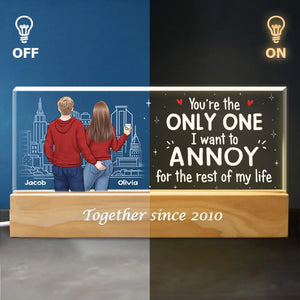 L'amour est tout ce dont vous avez besoin - Veilleuse LED 3D personnalisée en acrylique avec lettres - Cadeau pour mari et femme, anniversaire