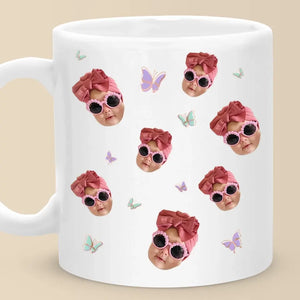 Photo personnalisée « Vous êtes le cœur de la famille » - Mug personnalisé pour la famille - Cadeau pour maman, grand-mère