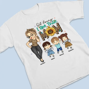 Oh chérie ! Je suis cette grand-mère – T-shirt, sweat à capuche et sweat-shirt unisexe personnalisé pour la famille – Cadeau pour maman et grand-mère
