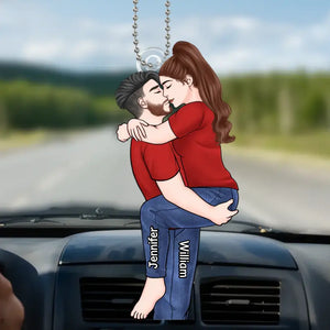 Personne préférée, endroit préféré - Ornement de voiture personnalisé pour couple - Forme personnalisée en acrylique - Cadeau pour mari et femme, anniversaire