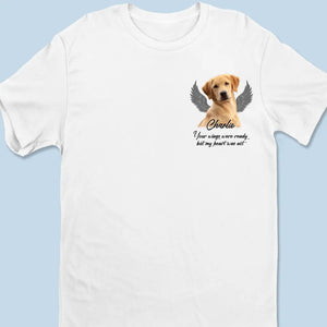Photo personnalisée « Une fois à mes côtés, pour toujours dans mon cœur » – T-shirt unisexe personnalisé, sweat à capuche, sweat-shirt – Cadeau de condoléances pour les propriétaires d'animaux et les amoureux des animaux