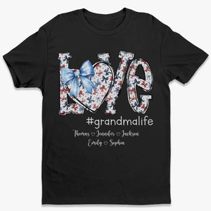 T-shirt, sweat à capuche et sweat-shirt unisexe personnalisé « Love Grandmalife » pour la famille, cadeau pour maman et grand-mère, 4 juillet