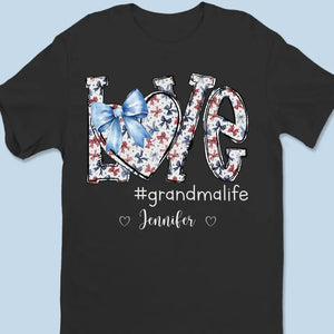 T-shirt, sweat à capuche et sweat-shirt unisexe personnalisé « Love Grandmalife » pour la famille, cadeau pour maman et grand-mère, 4 juillet