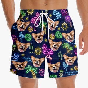 Photo personnalisée : chaque jour devrait être une journée à la plage - Short de plage hawaïen tropical personnalisé pour chien et chat - Cadeau de vacances d'été, cadeau de fête d'anniversaire pour propriétaires d'animaux et amoureux des animaux