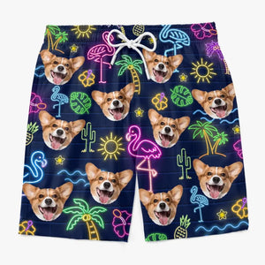 Photo personnalisée : chaque jour devrait être une journée à la plage - Short de plage hawaïen tropical personnalisé pour chien et chat - Cadeau de vacances d'été, cadeau de fête d'anniversaire pour propriétaires d'animaux et amoureux des animaux
