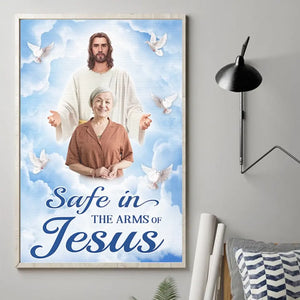Photo personnalisée Dieu vous a emmené chez lui pour être avec lui - Affiche verticale personnalisée commémorative - Cadeau de condoléances pour les membres de la famille
