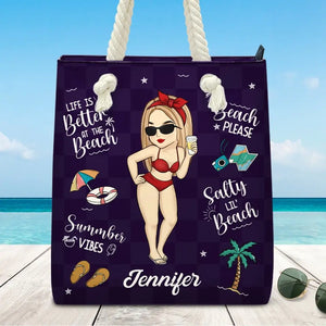Journées à la plage et meilleures amies pour toujours - Sac de plage personnalisé Bestie - Cadeau de vacances d'été pour meilleures amies, meilleures amies, sœurs