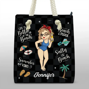 Journées à la plage et meilleures amies pour toujours - Sac de plage personnalisé Bestie - Cadeau de vacances d'été pour meilleures amies, meilleures amies, sœurs