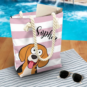 Mon chien est mon enfant préféré - Sac de plage personnalisé pour chien - Cadeau de vacances d'été pour les propriétaires et les amoureux des animaux