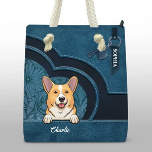 Sac de plage personnalisé pour chien « Barking Up A Summer Breeze » – Cadeau de vacances d'été pour propriétaires et amoureux des animaux