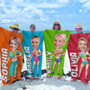 Serviette de plage personnalisée avec photo « L'eau salée guérit toutes les blessures » - Cadeau pour les vacances d'été, un anniversaire ou une fête à la piscine.