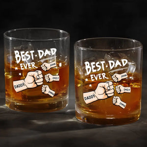 Les papas sont les vrais super-héros - Verre à whisky personnalisé pour la famille - Cadeau pour papa, grand-père
