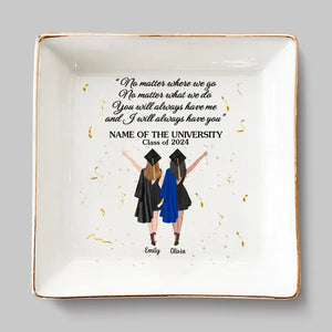 Soyez le meilleur de ce que vous êtes - Plat à bijoux personnalisé Bestie - Cadeau de remise de diplôme pour meilleures amies, meilleures amies, sœurs