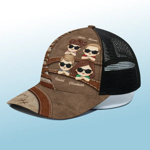 Nous sommes nés de l'amour - Casquette de baseball personnalisée avec dos en maille, casquette de camionneur de baseball - Cadeau pour maman, grand-mère
