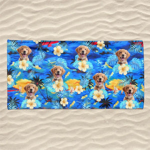 Photo personnalisée Amis à fourrure et journées ensoleillées - Chien
Serviette de plage personnalisée avec chat - Cadeau de vacances d'été, cadeau d'anniversaire pour les propriétaires d'animaux et les amoureux des animaux