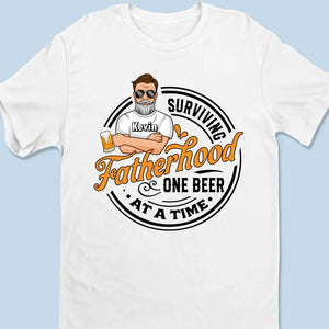 Une bière à la fois - T-shirt unisexe personnalisé pour la famille, sweat à capuche, sweat-shirt - Cadeau pour papa