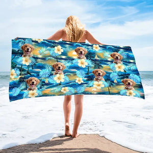 Mode vacances photo personnalisé activé - Chien
Serviette de plage personnalisée avec chat - Cadeau de vacances d'été, cadeau d'anniversaire pour les propriétaires d'animaux et les amoureux des animaux