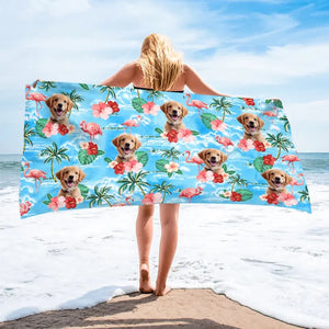 Mode vacances photo personnalisé accéléré - Chien
Serviette de plage personnalisée avec chat - Cadeau de vacances d'été, cadeau d'anniversaire pour les propriétaires d'animaux et les amoureux des animaux