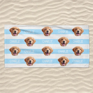 Photo personnalisée : journées d'été et câlins d'animaux - Chien
Serviette de plage personnalisée avec chat - Cadeau de vacances d'été, cadeau d'anniversaire pour les propriétaires d'animaux et les amoureux des animaux